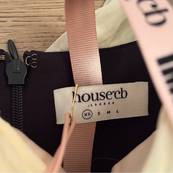 ✨SOLD✨ House of CB Alana Vintage Cream and Black Mini Dress - Picture 7 of 8